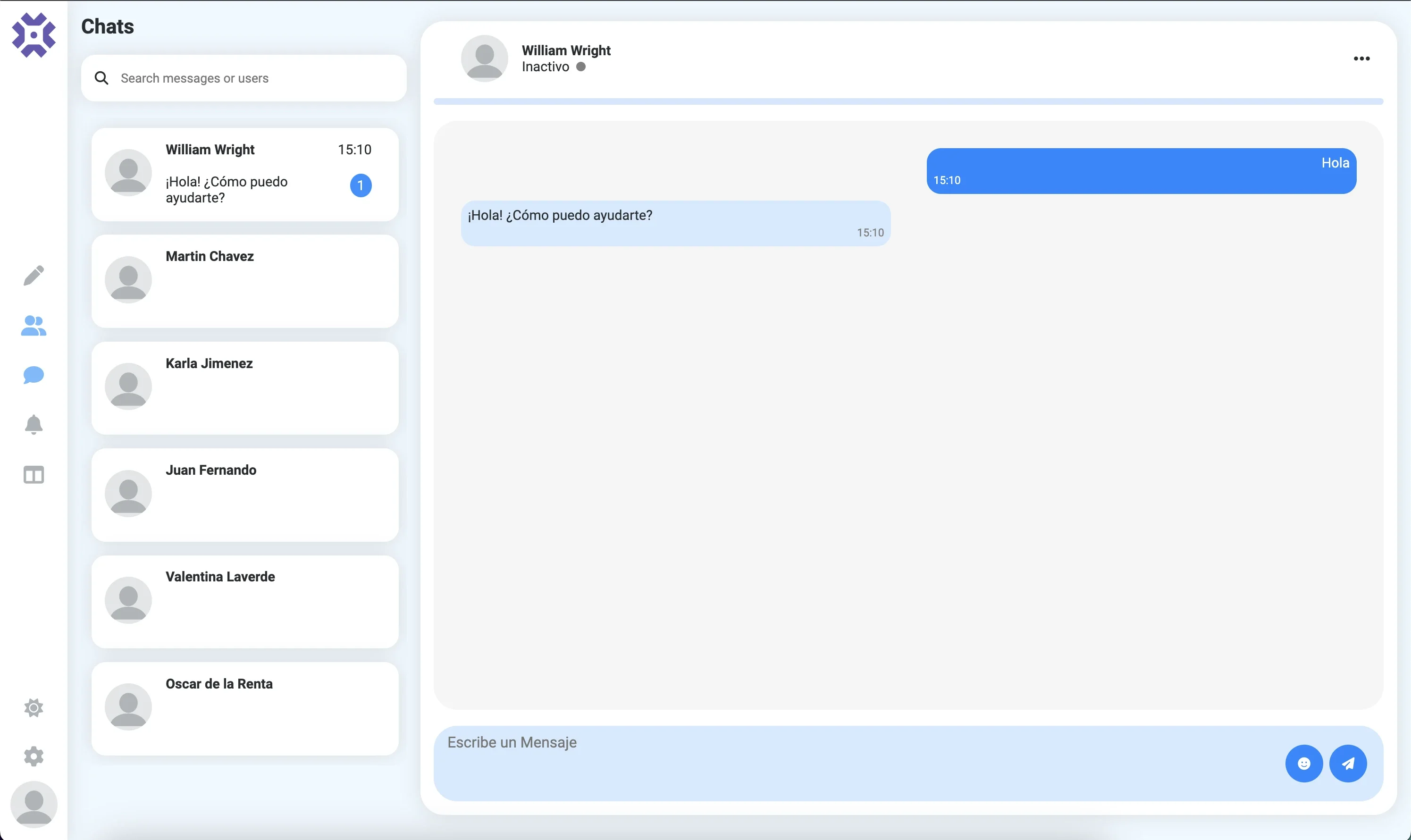 Technical challenge for Intellion: chatbot with predefined responses.