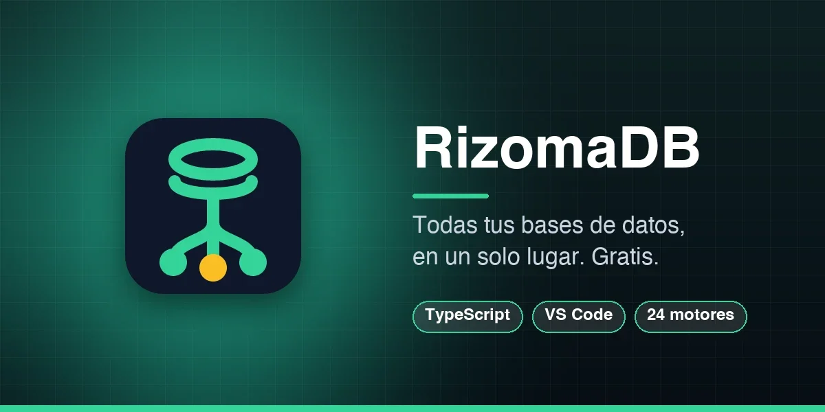 Cliente de bases de datos multimotor para VS Code (y VSCodium, Cursor y Windsurf): Apache-2.0, sin telemetría, sin cuentas y sin funciones bloqueadas. Conecta 24 motores, ejecuta consultas, edita datos en la cuadrícula, diseña tablas y diagramas ER, e incluye políticas, un asistente de IA opcional y un servidor MCP de solo lectura.