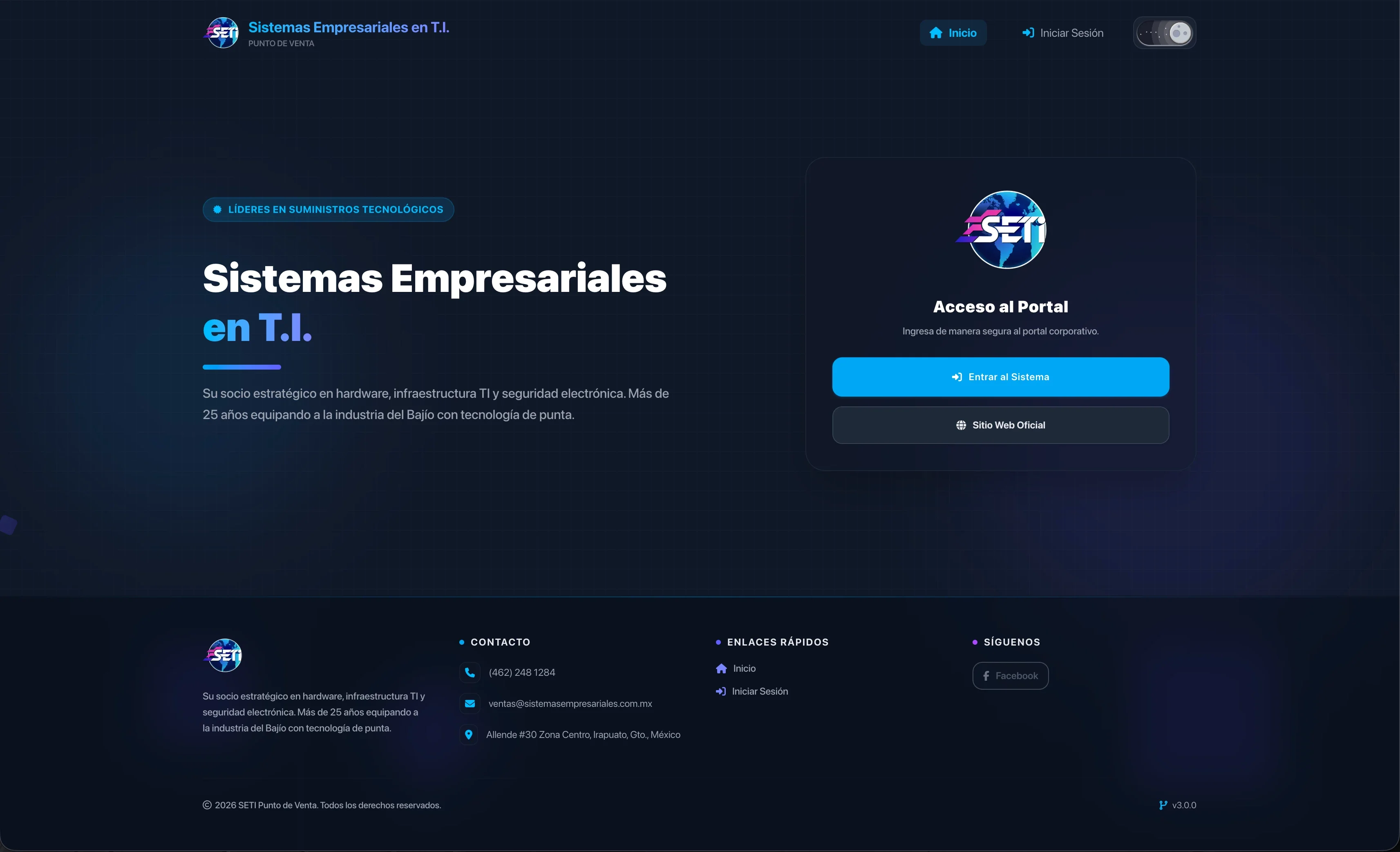 Sistema de punto de venta (POS) para la empresa de Sistemas Empresariales en T.I.