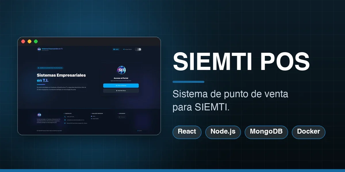 Sistema de punto de venta (POS) para la empresa de Sistemas Empresariales en T.I.