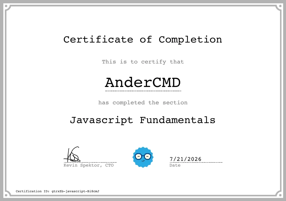 JavaScript Fundamentals