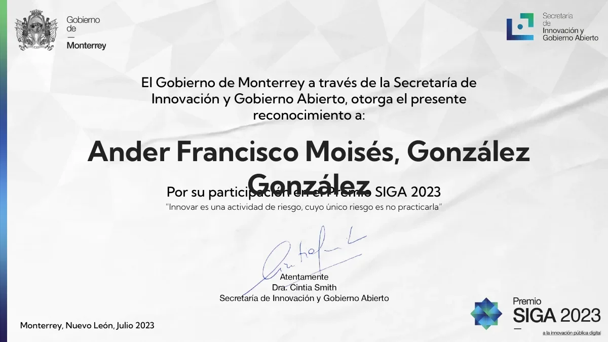 Premio SIGA 2023 — Innovación Pública Digital