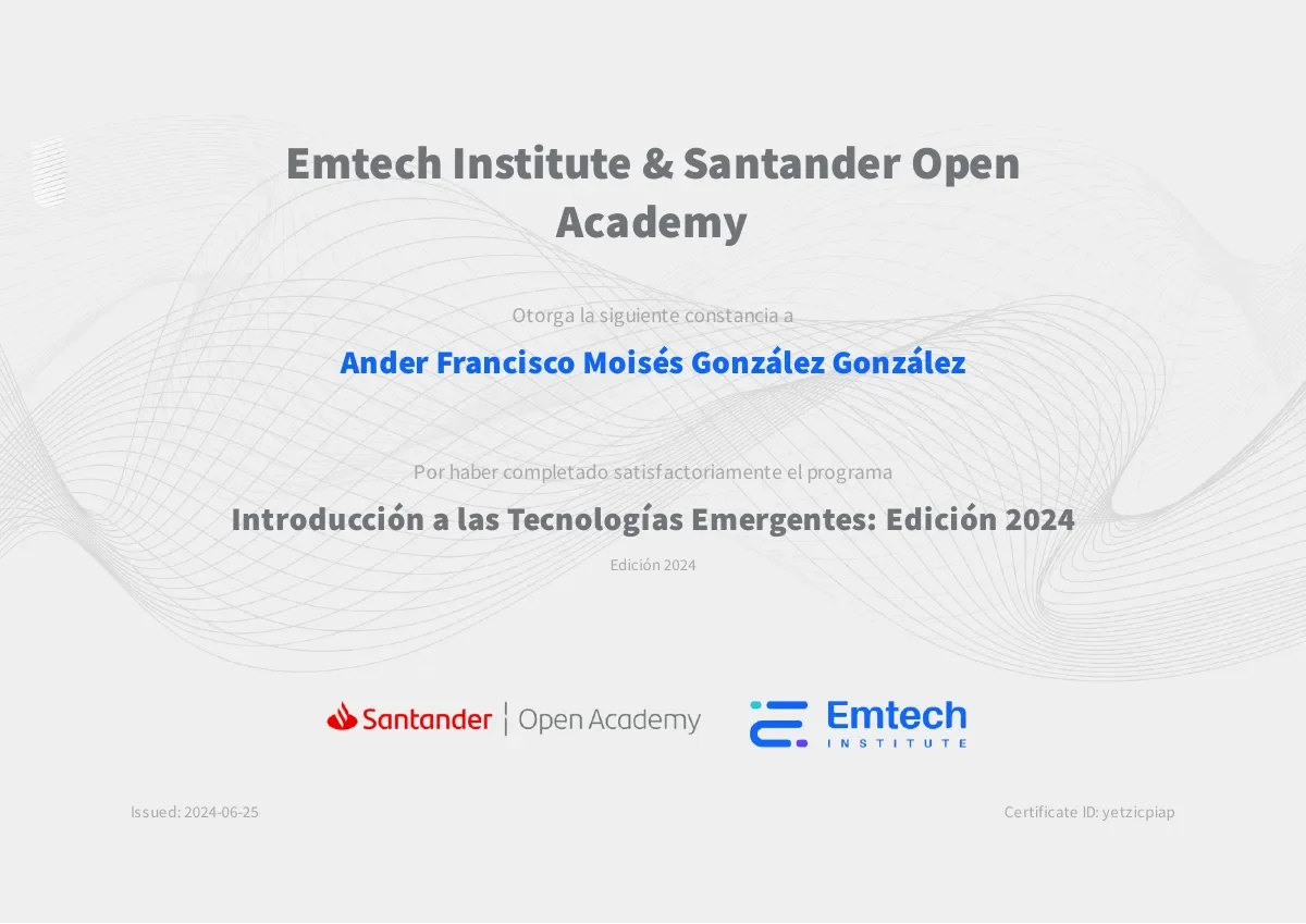 Introducción a las Tecnologías Emergentes: Edición 2024