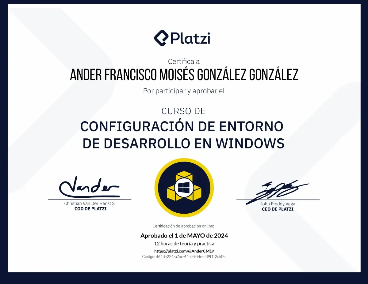 Configuración de Entorno de Desarrollo en Windows